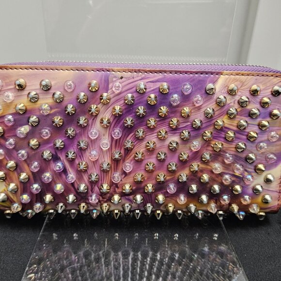 Christian Louboutin Spike Studs Zipper Wallet - Rare Color - Picture 3 of 16